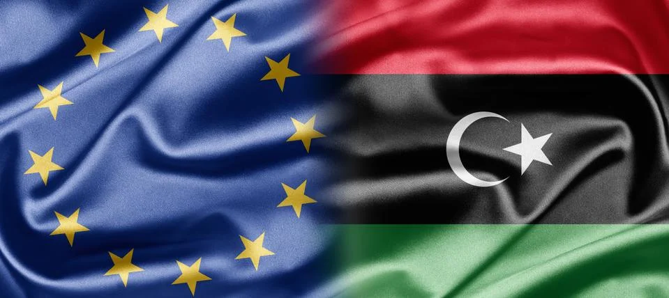 Eu and libya Stock-Illustration