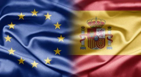 Eu and spain Stock Illustration