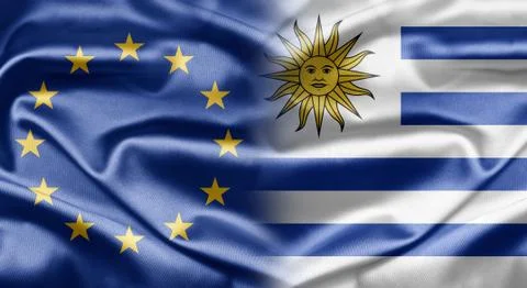 Eu and uruguay Stock Illustration