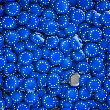 EU badges background Stock-Illustration