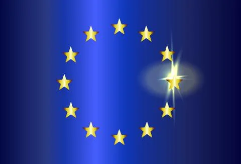 EU Bright Flag Stock Illustration