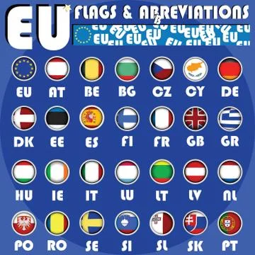 Eu buttons Stock-Illustration