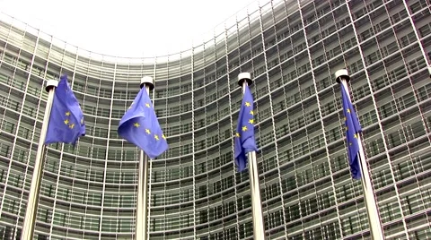 EU commission, Brussels, Belgium Vídeo Stock 57296444