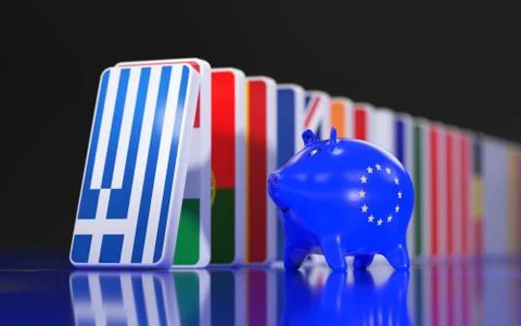 The Eu Dominos Fall Stock Illustration