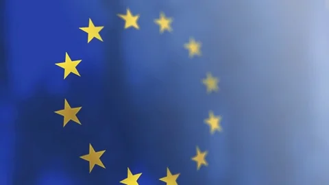 EU flag animated 스톡 동영상 80597606