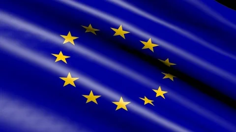 EU flag, animation Stock Footage 42056779