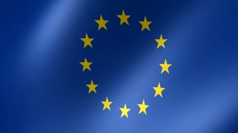 EU Flag in Breeze Looping Animation Stock Footage 39377707