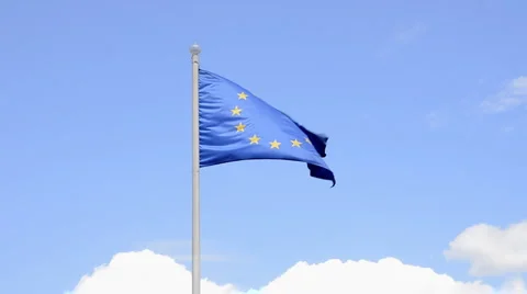 EU flag Vídeo Stock 6112785