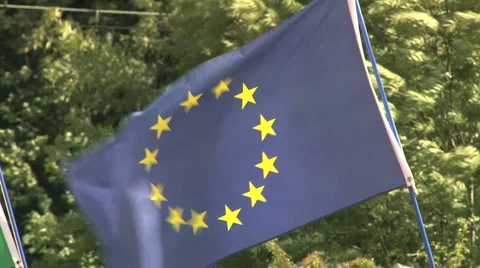 EU Flag Stock Footage 6555196