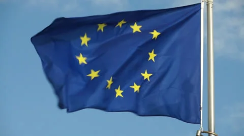 EU flag. Video stock 24923568