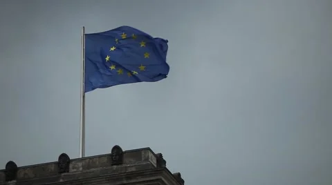 EU Flag Stock Footage 48295601