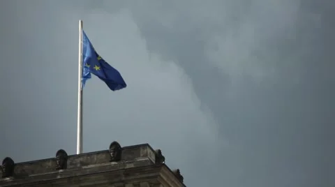 EU Flag Stock Footage 48296043