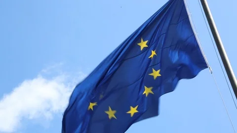 EU flag Stock Footage 91487973