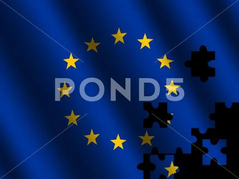 Eu flag jigsaw Stock Illustration