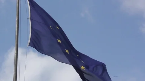EU Flag (more saturated colours) Stock Footage 80788456