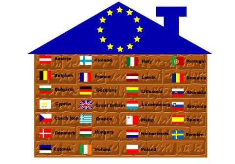 Eu flags Stock Illustration