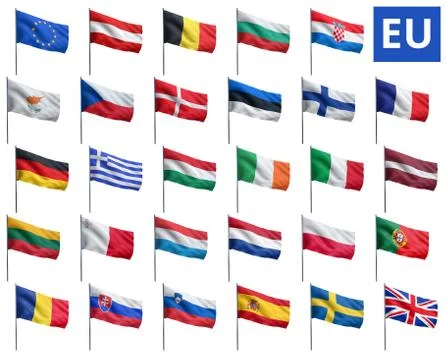 EU Flags Stock Illustration
