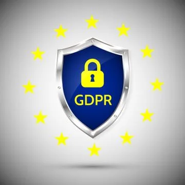 EU General Data Protection Regulation. eu gdpr vector illustration. Stock Illustration