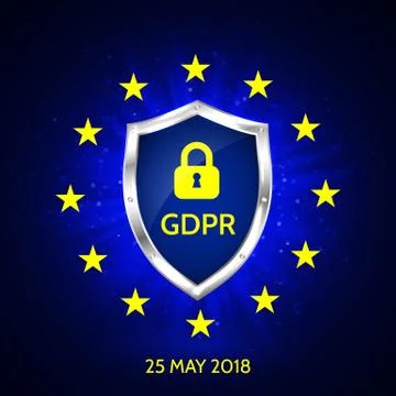 EU General Data Protection Regulation. eu gdpr vector illustration. Illustrazione stock