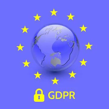 EU General Data Protection Regulation. eu gdpr vector illustration. Illustrazione stock