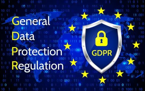 EU General Data Protection Regulation. eu gdpr vector illustration. Illustrazione stock