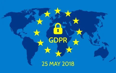 EU General Data Protection Regulation. eu gdpr vector illustration. イラスト素材