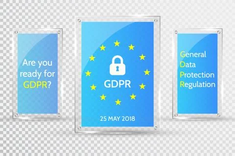 EU General Data Protection Regulation. eu gdpr vector illustration. Stock Illustration