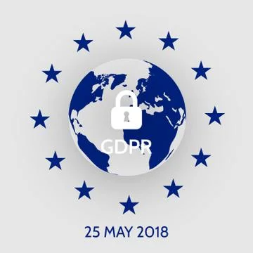 EU General Data Protection Regulation. eu gdpr vector illustration. Illustrazione stock