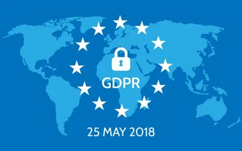 EU General Data Protection Regulation. eu gdpr vector illustration. Illustrazione stock