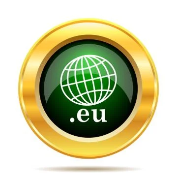 .eu icon. Internet button on white background.. Stock Illustration