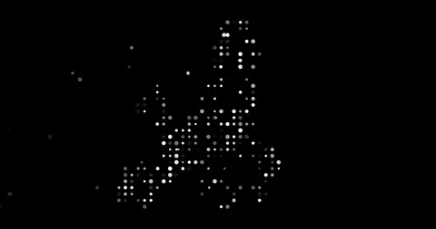 EU Map Animation with Falling Particle Circles Stock Footage 313346365