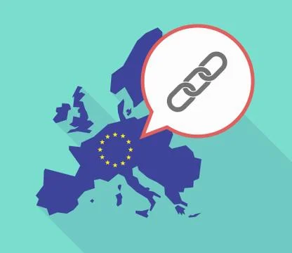 EU map with a chain Ilustración de archivo