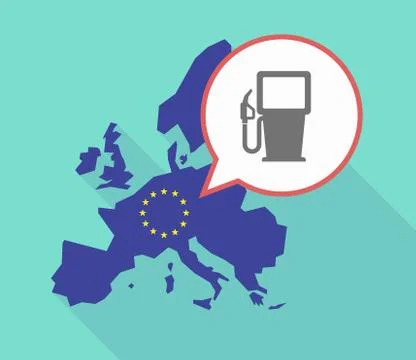 EU map with a gas station Stock-Illustration