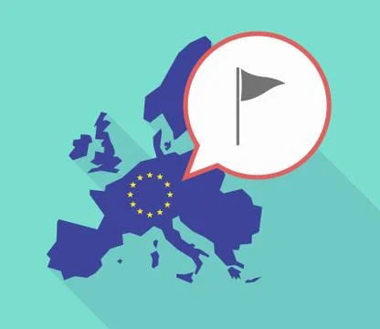 EU map with a golf flag Ilustración de archivo