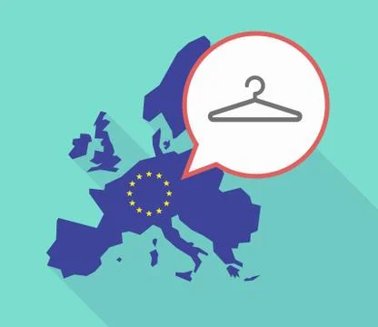 EU map with a hanger Ilustración de archivo
