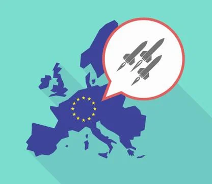 EU map with missiles Ilustración de archivo