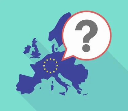 EU map with a question sign Stock-Illustration