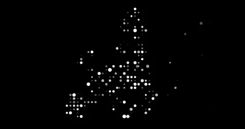 EU Map Revealed Through Abstract Dot Flow Stock Footage 313346417