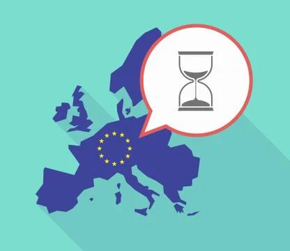 EU map with a sand clock Ilustración de archivo