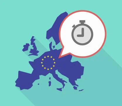 EU map with a timer Ilustración de archivo