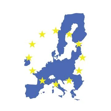 Eu map vector background. European union icon europe stars Stock Illustration