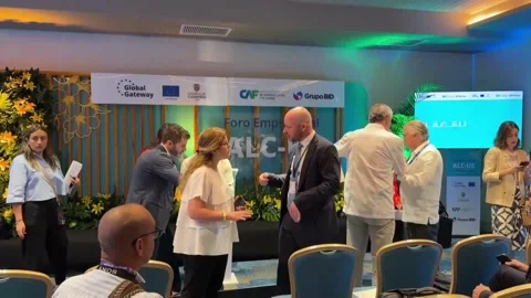 EU presents €1 billion program for energy security in Central America, Santa Mar Stock Footage 320899170