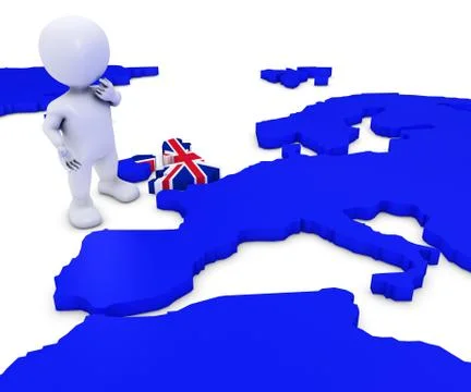 EU Referendum Man Stock Illustration