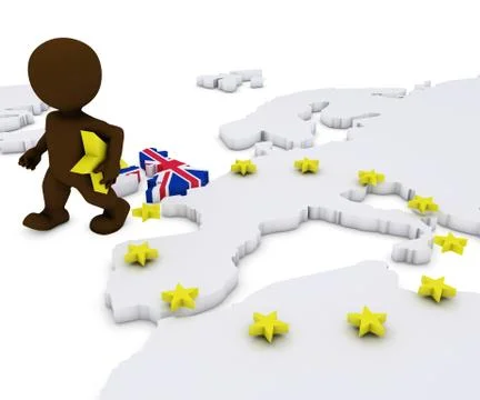 EU Referendum Man 스톡 일러스트