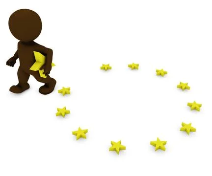 EU Referendum Man Stock Illustration