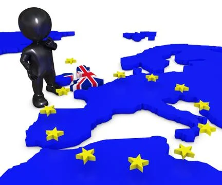 EU Referendum Man Stock-Illustration