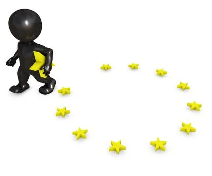 EU Referendum Man Illustrazione stock