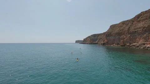 EU Summer Drone View of Bolata Bay near Kaliakra, Bulgaria, 2019 Stock Footage 323940690