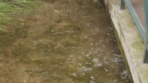 EU Town - Detail on a brook inside of a city Stock Footage 119698764