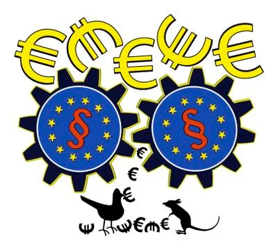 EU is wasting Money Stock Illustration